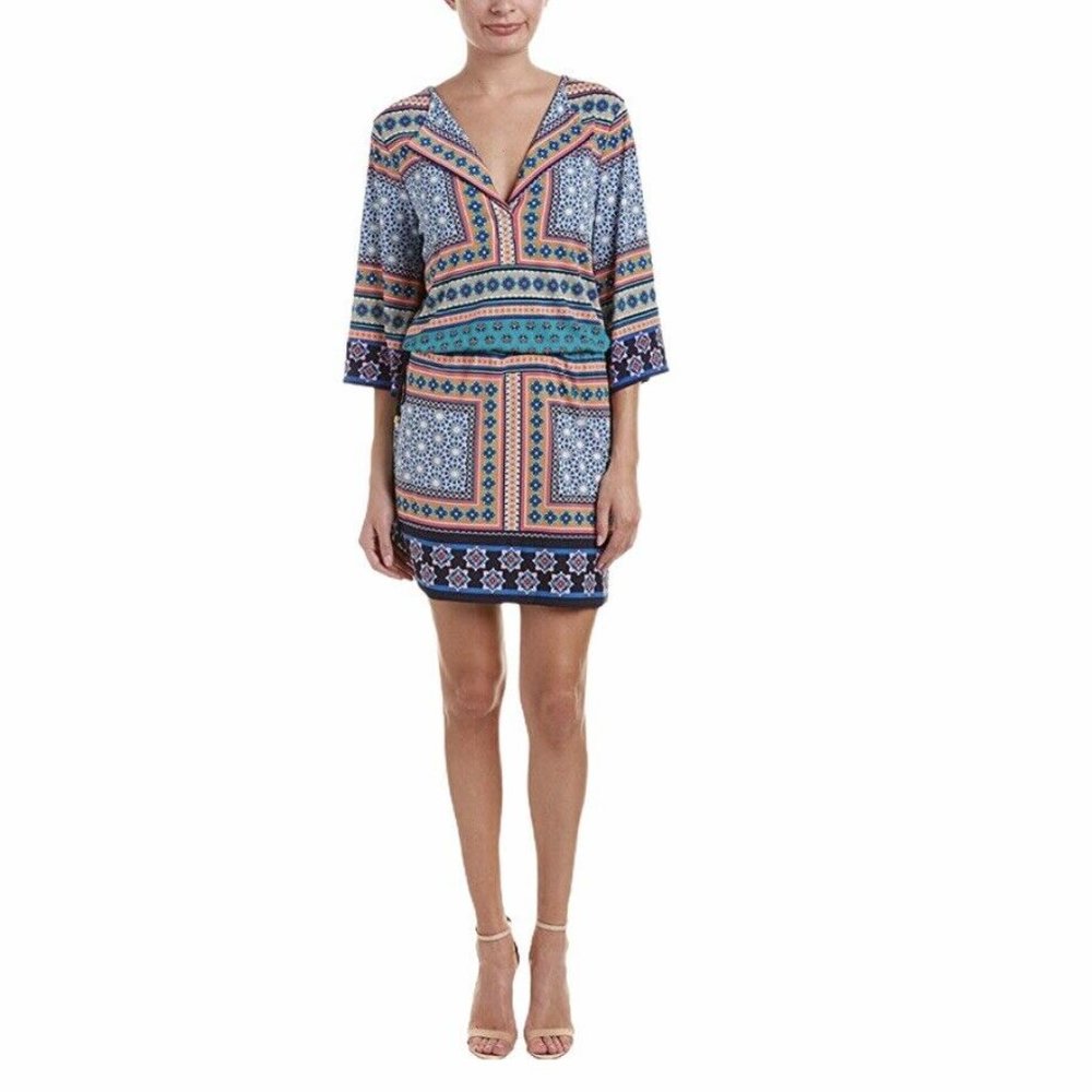 NWT Laundry by Shelli Segal Mini Dress Boho Resort Maximalist Summer Dopamine